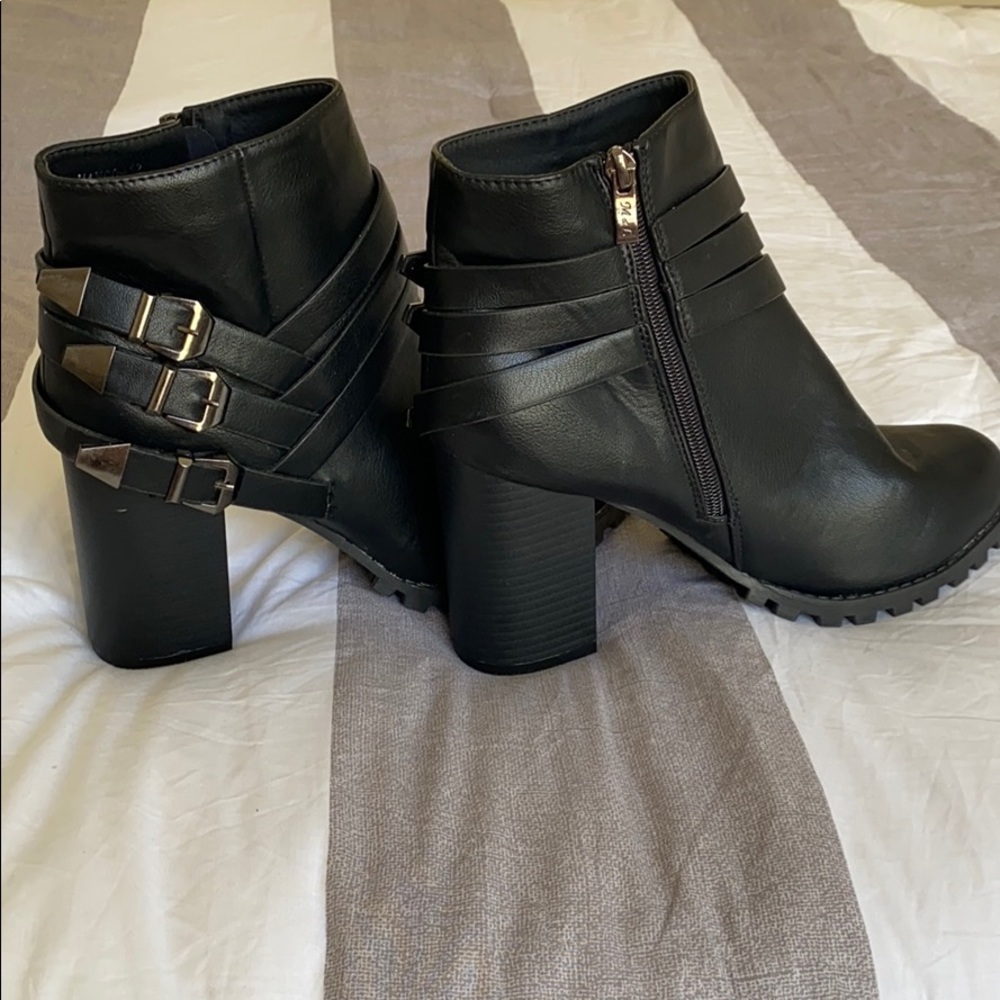 Heeled combat boots